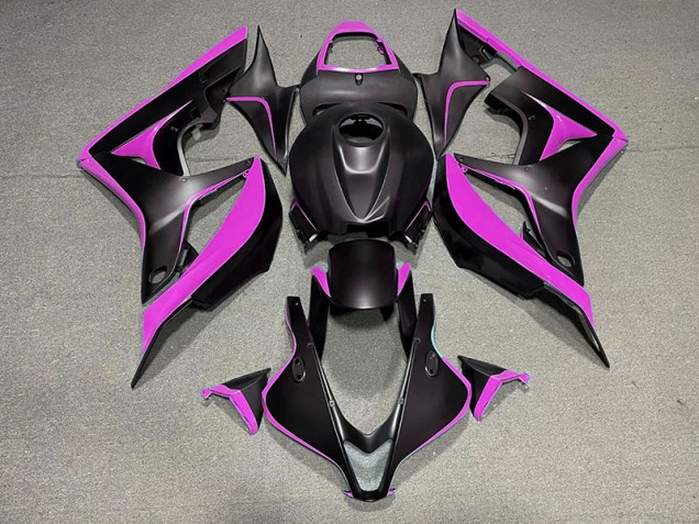 07-08 Matte Black & Pink CBR600RR Fairings 07-08 Matte Black & Pink CBR600RR Fairings