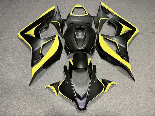 07-08 Matte Black & Yellow CBR600RR Fairings 07-08 Matte Black & Yellow CBR600RR Fairings