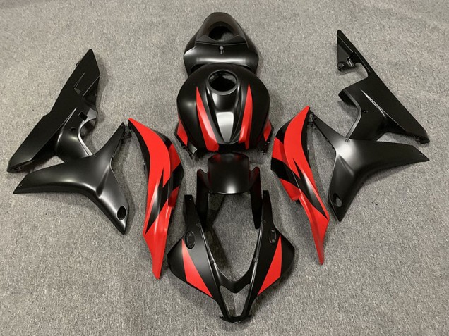 07-08 Matte Black and Red CBR600RR Fairings 07-08 Matte Black and Red CBR600RR Fairings