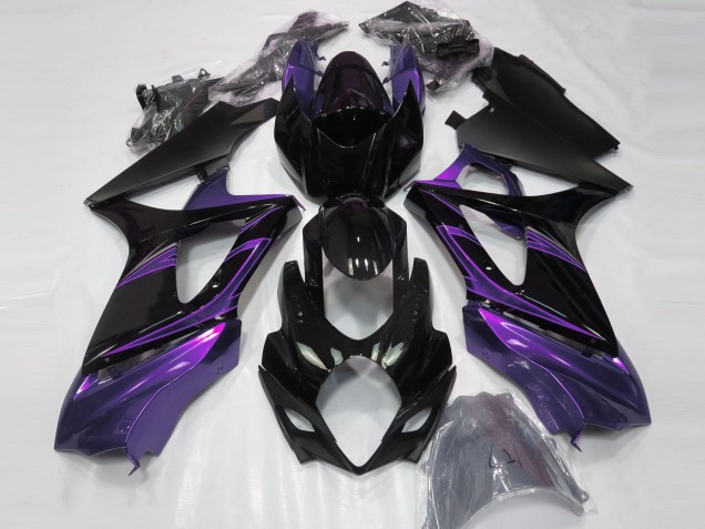 07-08 Mood Purple and Gloss Black GSXR 1000 Fairings 07-08 Mood Purple and Gloss Black GSXR 1000 Fairings