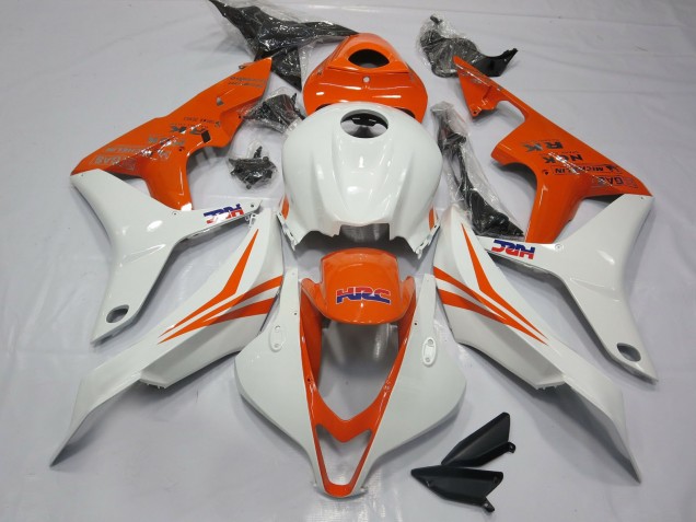 07-08 Orange and White HRC- CBR600RR 07-08 CBR600RR Fairings 07-08 Orange and White HRC- CBR600RR 07-08 CBR600RR Fairings