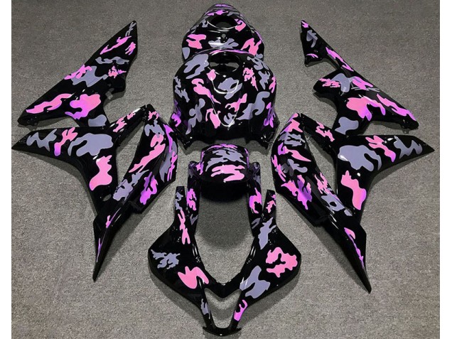 07-08 Pink and Grey Camouflage CBR600RR Fairings 07-08 Pink and Grey Camouflage CBR600RR Fairings