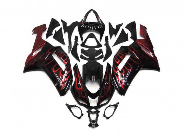 07-08 Red Gloss Flame ZX6R Fairings 07-08 Red Gloss Flame ZX6R Fairings