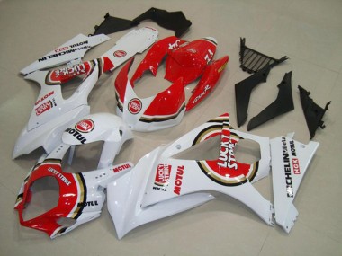 07-08 Red Lucky Strike GSXR 1000 Fairings
