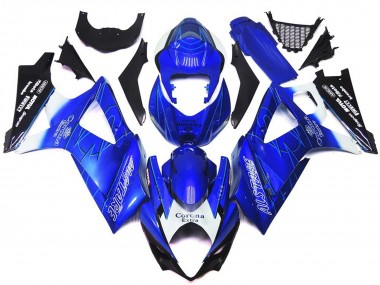 07-08 Vibrant Blue with White Corona GSXR 1000 Fairings