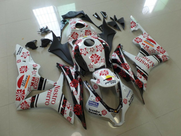 07-08 White and Red Nastro Azzurro CBR600RR Fairings 07-08 White and Red Nastro Azzurro CBR600RR Fairings