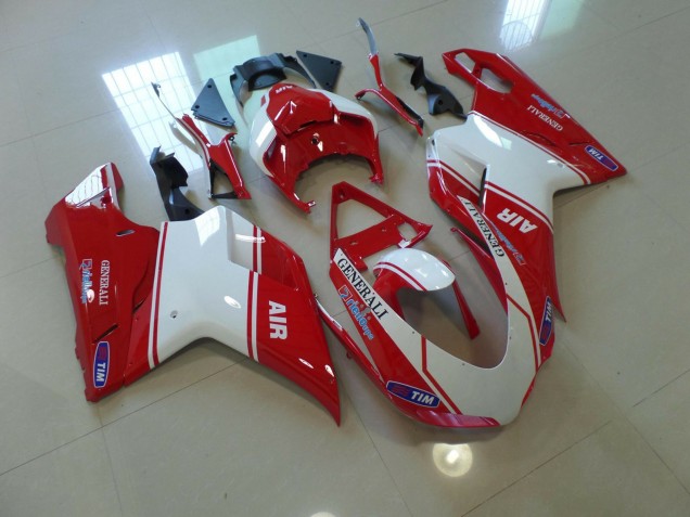 07-14 Air Red and White Ducati 848 1098 1198 Fairings 07-14 Air Red and White Ducati 848 1098 1198 Fairings