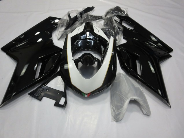 07-14 Gloss Black and White Ducati 848 1098 1198 Fairings 07-14 Gloss Black and White Ducati 848 1098 1198 Fairings