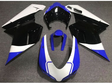 07-14 Gloss Blue White and Black Ducati 848 1098 1198 Fairings