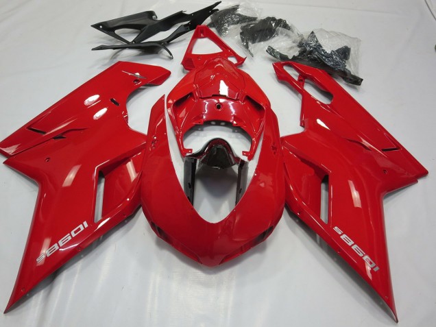 07-14 OEM Style Gloss Red Ducati 848 1098 1198 Fairings 07-14 OEM Style Gloss Red Ducati 848 1098 1198 Fairings