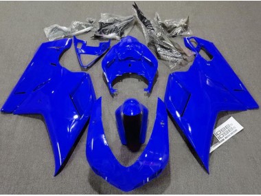 07-14 Plain Gloss Blue Ducati 848 1098 1198 Fairings