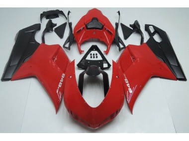 07-14 Red Matte Black Ducati 848 1098 1198 Fairings