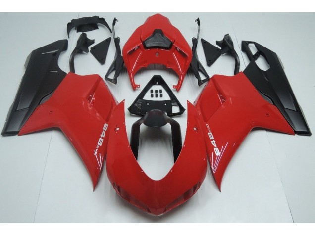 07-14 Red Matte Black Ducati 848 1098 1198 Fairings 07-14 Red Matte Black Ducati 848 1098 1198 Fairings