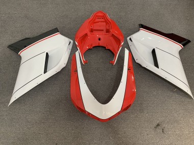 07-14 Red White Ducati 848 1098 1198 Fairings