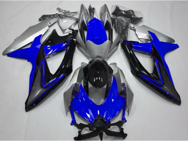 08-10 Blue and Silver GSXR 600-750 Fairings 08-10 Blue and Silver GSXR 600-750 Fairings