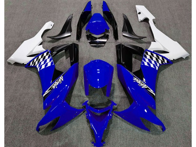 08-10 Gloss Blue and White ZX10R Fairings 08-10 Gloss Blue and White ZX10R Fairings