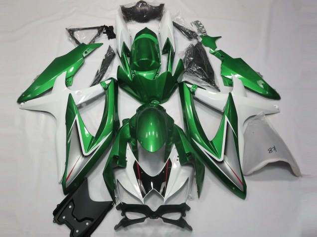08-10 Gloss Green and White GSXR 600-750 Fairings 08-10 Gloss Green and White GSXR 600-750 Fairings