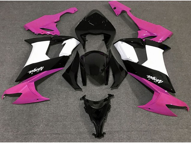 08-10 Gloss Pink Black and White ZX10R Fairings 08-10 Gloss Pink Black and White ZX10R Fairings
