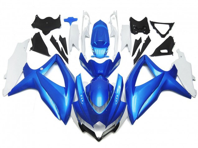 08-10 Light Blue and White Custom Style GSXR 600-750 Fairings 08-10 Light Blue and White Custom Style GSXR 600-750 Fairings