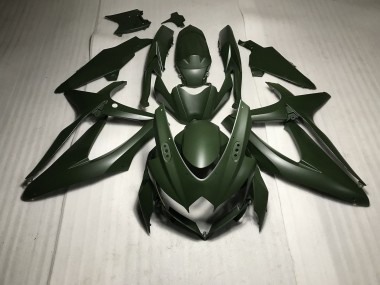 08-10 Matte Green GSXR 600-750 Fairings