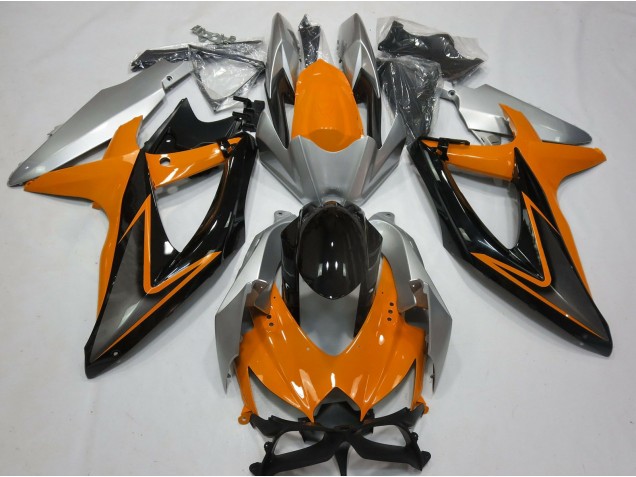 08-10 Orange and Silver GSXR 600-750 Fairings 08-10 Orange and Silver GSXR 600-750 Fairings