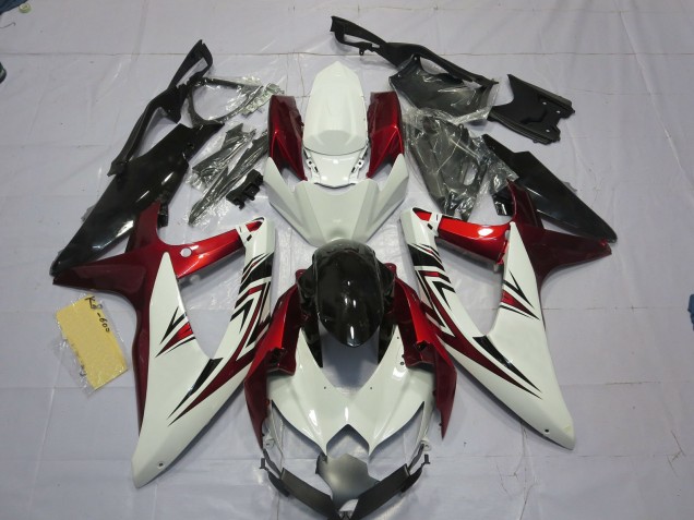 08-10 Red White Black GSXR 600-750 Fairings 08-10 Red White Black GSXR 600-750 Fairings