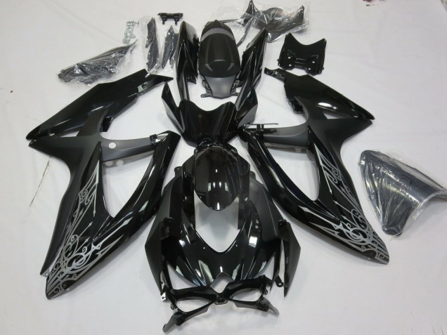 08-10 Silver and Black GSXR 600-750 Fairings 08-10 Silver and Black GSXR 600-750 Fairings