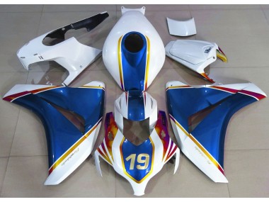 08-11 Gloss Blue and White CBR1000RR Fairings