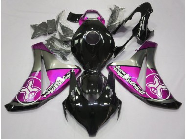 08-11 Pink on Black Custom CBR1000RR Fairings