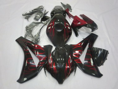 08-11 Red Flame CBR1000RR Fairings