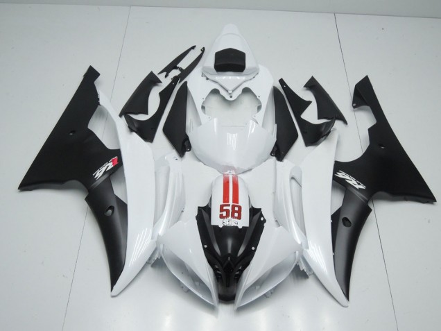 08-16 58 Sic White and Black R6 Fairings 08-16 58 Sic White and Black R6 Fairings