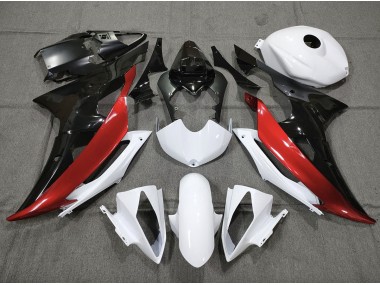 08-16 Custom Red Black and White R6 Fairings