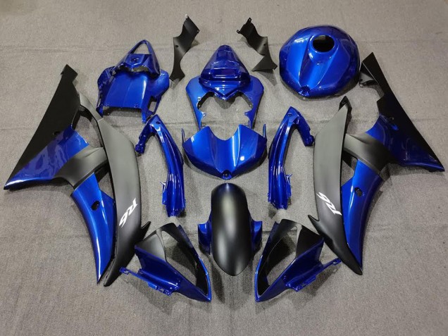 08-16 Dark Blue and Matte Black R6 Fairings