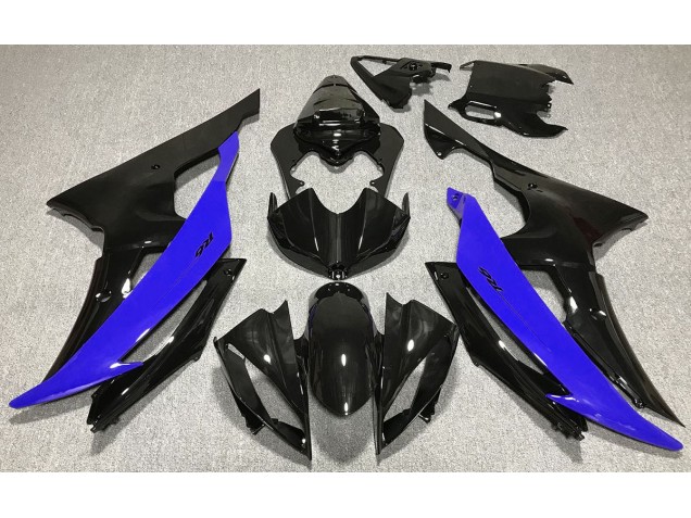 08-16 Gloss Black & Blue R6 Fairings 08-16 Gloss Black & Blue R6 Fairings