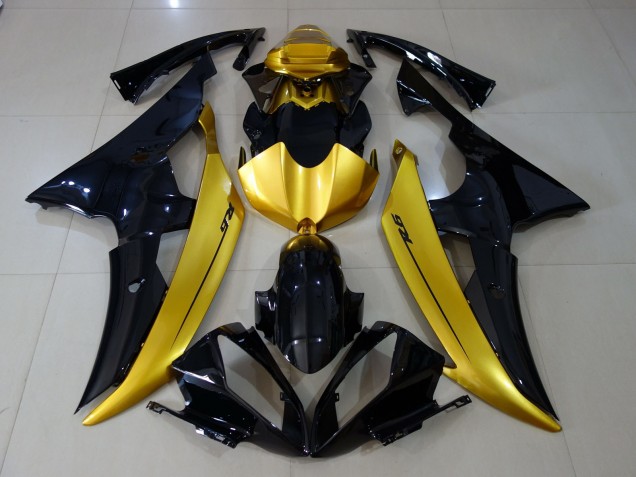 08-16 Gloss Black & Gold R6 Fairings 08-16 Gloss Black & Gold R6 Fairings