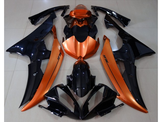 08-16 Gloss Black & Light Orange R6 Fairings 08-16 Gloss Black & Light Orange R6 Fairings