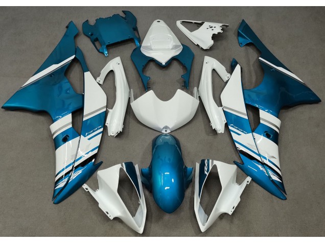 08-16 Gloss White and Light Blue OEM Style R6 Fairings 08-16 Gloss White and Light Blue OEM Style R6 Fairings