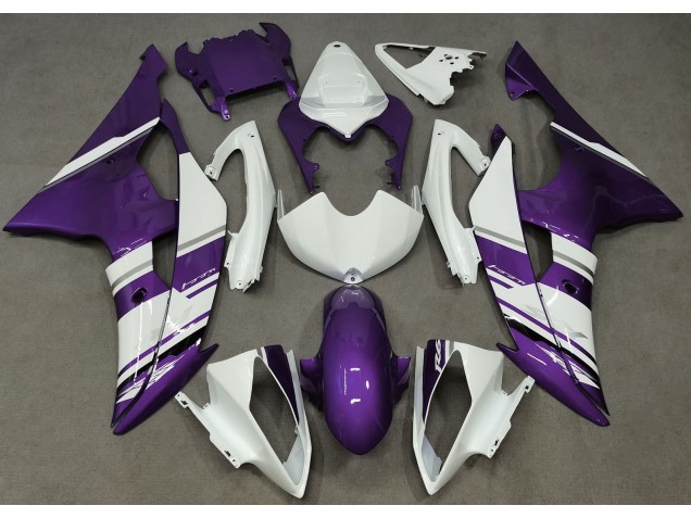08-16 Gloss White and Purple OEM Style R6 Fairings 08-16 Gloss White and Purple OEM Style R6 Fairings