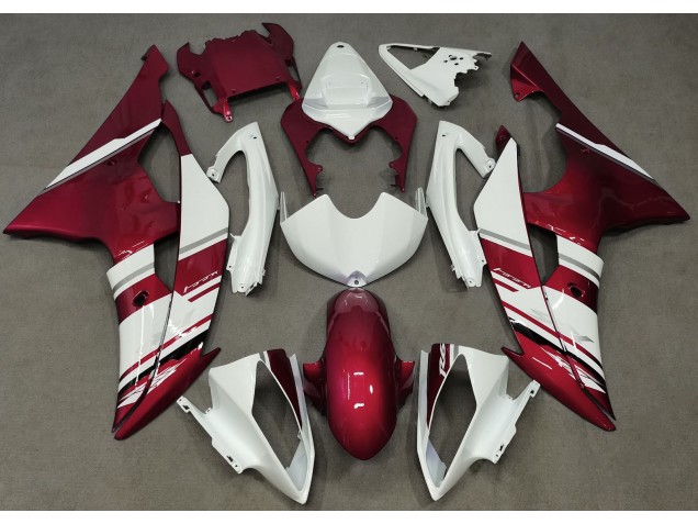 08-16 Gloss White and Red OEM Style R6 Fairings 08-16 Gloss White and Red OEM Style R6 Fairings