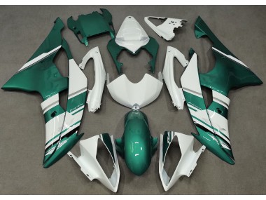 08-16 Gloss White and Seafoam Green OEM Style R6 Fairings