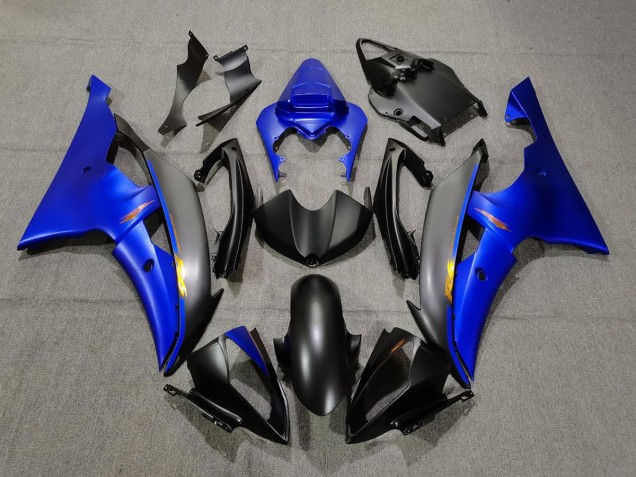 08-16 Matte Black and Blue R6 Fairings 08-16 Matte Black and Blue R6 Fairings