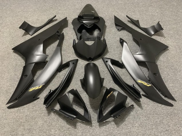 08-16 Matte Black with Gold Logo R6 Fairings 08-16 Matte Black with Gold Logo R6 Fairings
