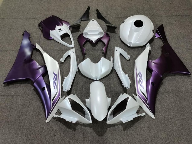 08-16 Matte White and Purple R6 Fairings 08-16 Matte White and Purple R6 Fairings