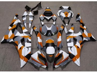 08-16 Orange Camo Plain R6 Fairings