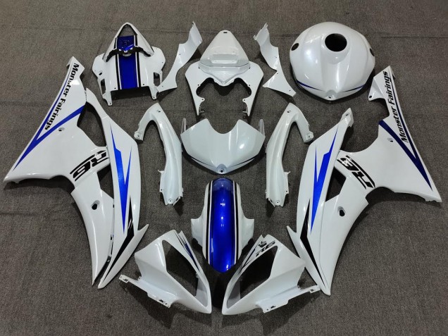 08-16 Pearl White and Blue R6 Fairings 08-16 Pearl White and Blue R6 Fairings