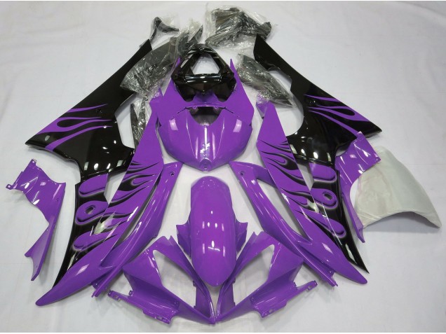 08-16 Purple Flame Style R6 Fairings 08-16 Purple Flame Style R6 Fairings