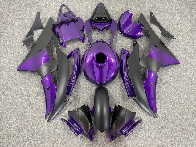 08-16 Purple and Matte Black R6 Fairings