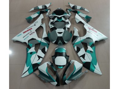 08-16 Seafoam Green Snow Camo R6 Fairings