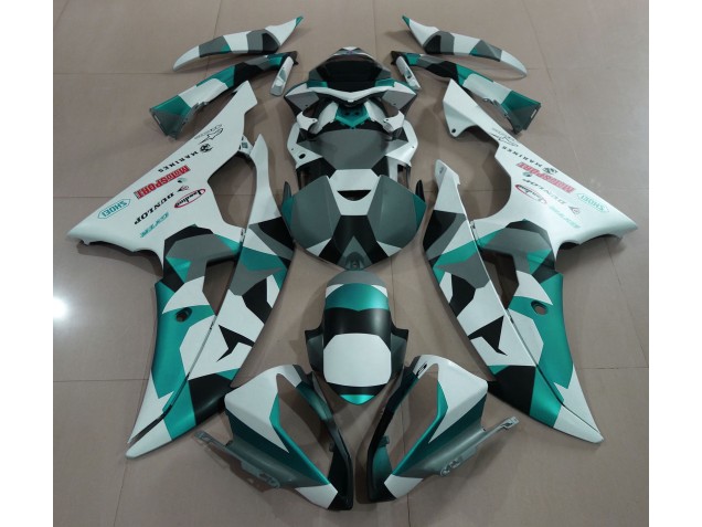 08-16 Seafoam Green Snow Camo R6 Fairings 08-16 Seafoam Green Snow Camo R6 Fairings