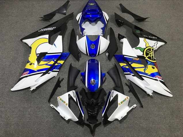 08-16 White and Blue Custom R6 Fairings 08-16 White and Blue Custom R6 Fairings
